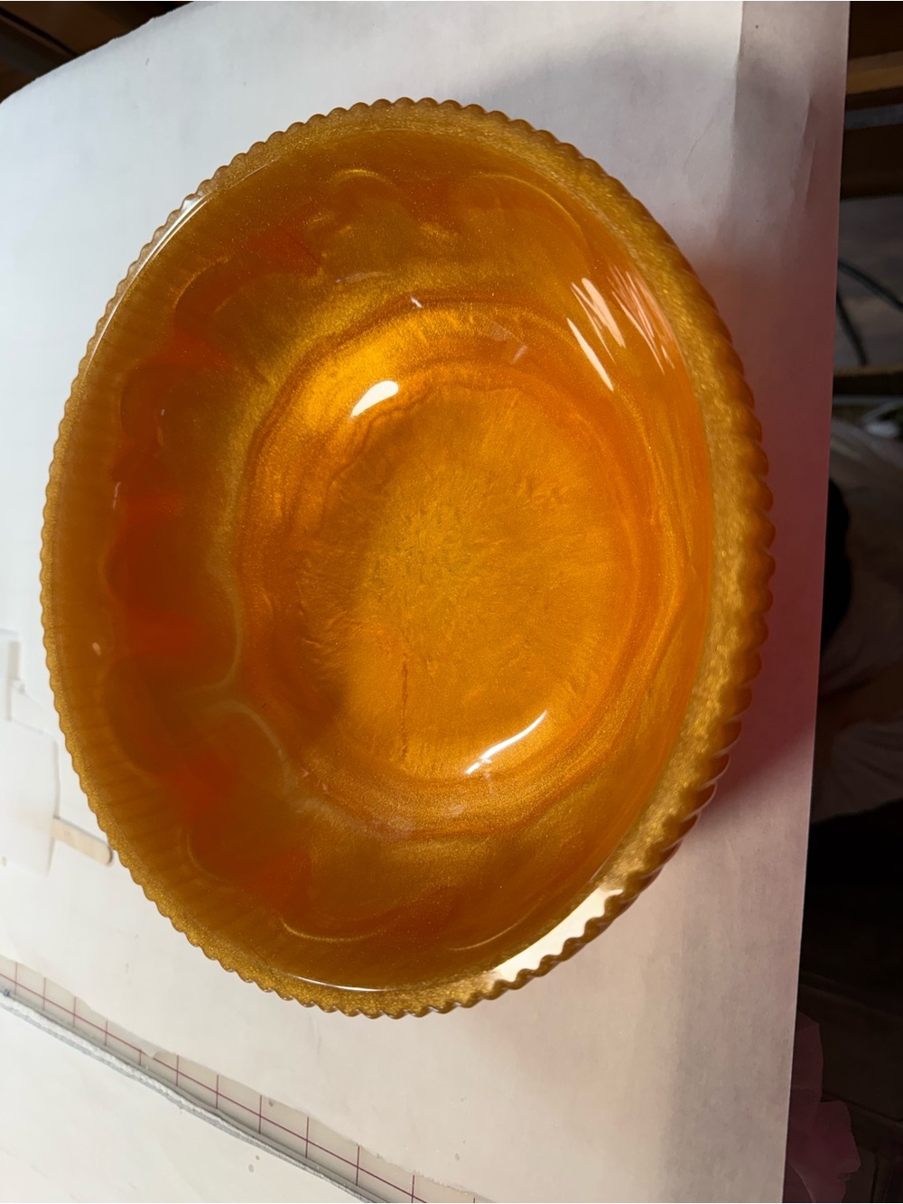 Amber Resin Decorative Bowl for Fall- Home Art